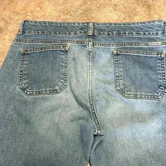 VINTAGE!! Y2K American Eagle flare, slit pocket, low rise-zero stretch size 12 - Picture 9 of 13